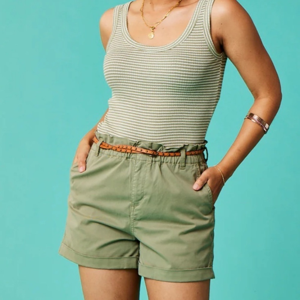 Carve Designs NWOT Journey Twill Shorts in Olive Size 2